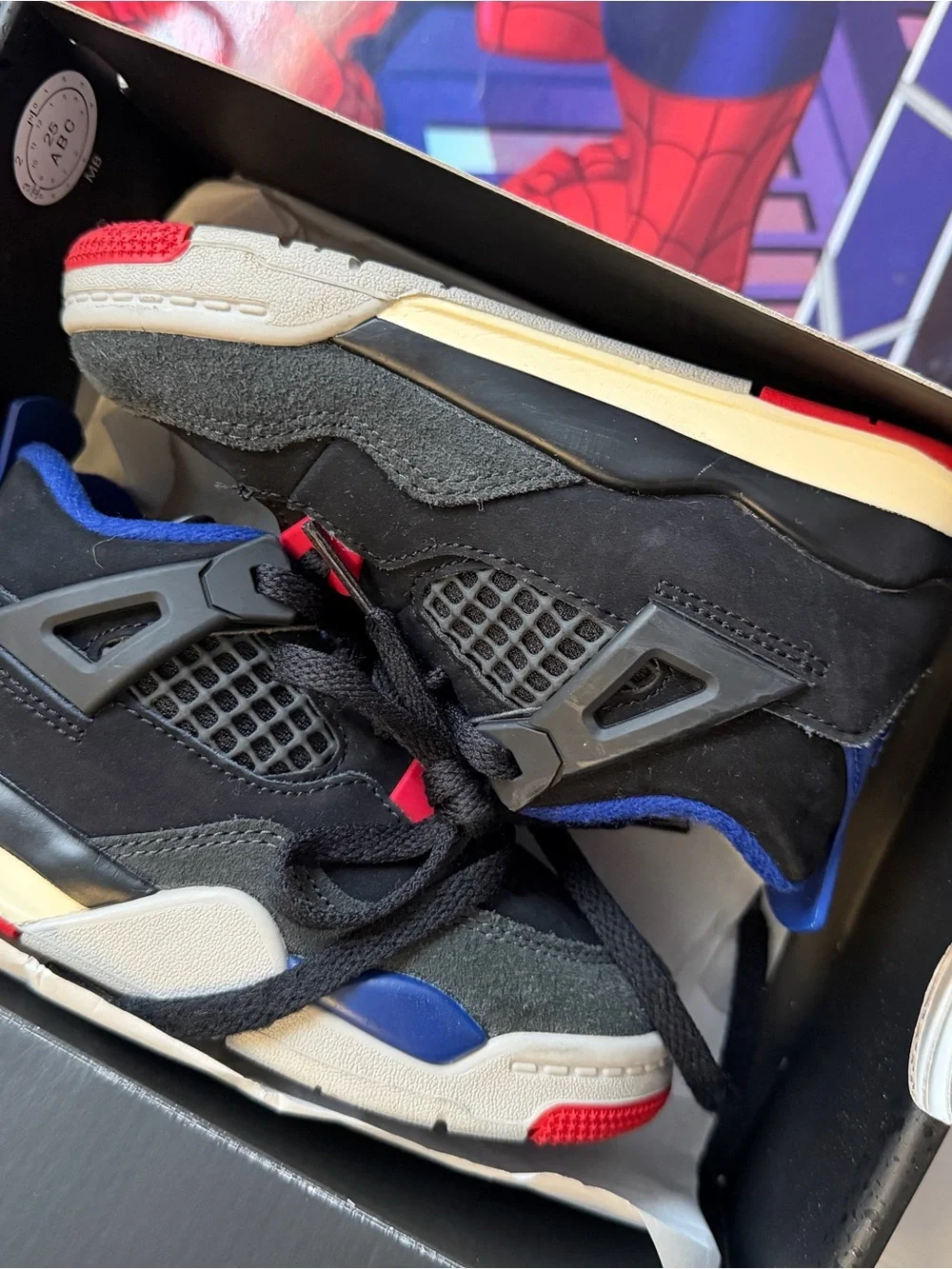 Jordan Kids Black, Blue & Red Retro Sneakers